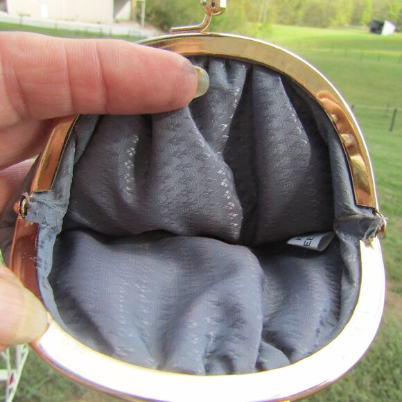 vintage  gray eel skin coin purse - Picture 2 of 4